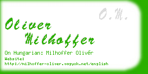 oliver milhoffer business card